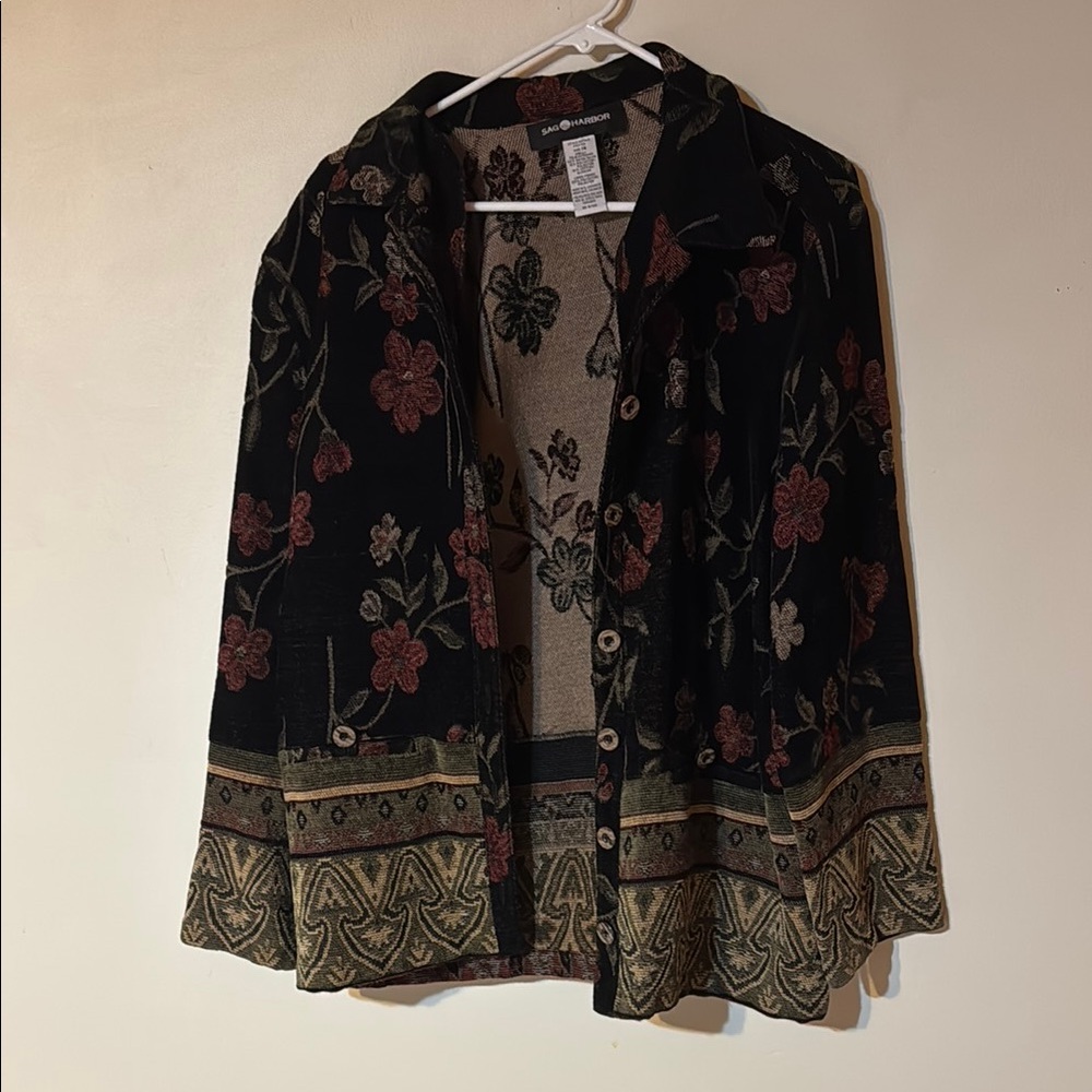 Vintage Floral Patterned Jacket